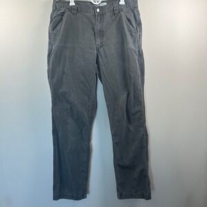 Carhartt Rugged Flex Relaxed Fit Canvas Work Pant Gray BN2291-M Mens 36x34 SEE